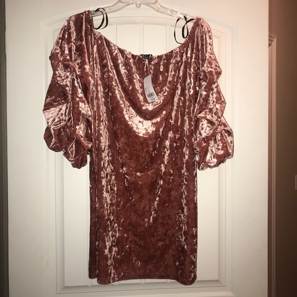Forever 21 pink velvet dress - Picture 3 of 7